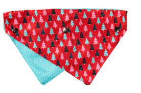 Fuzzyard Bandana Christmas Trees Red S/M