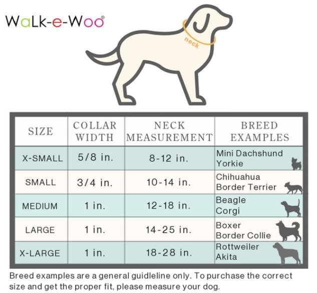 Walk-e-Woo Collar Dot Blue/Orange