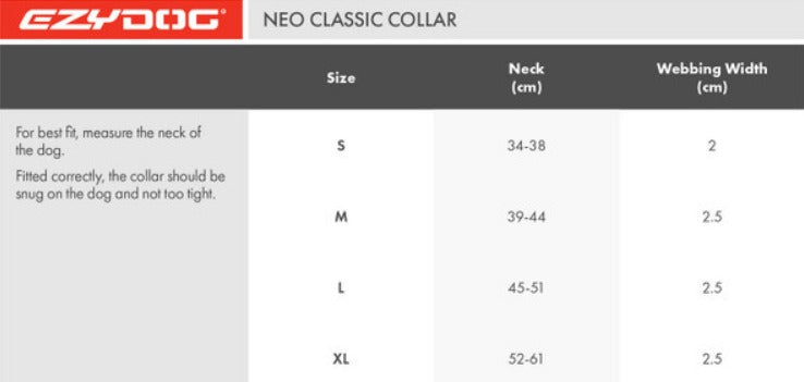 EZYDOG Neo Classic Collar Blue Small