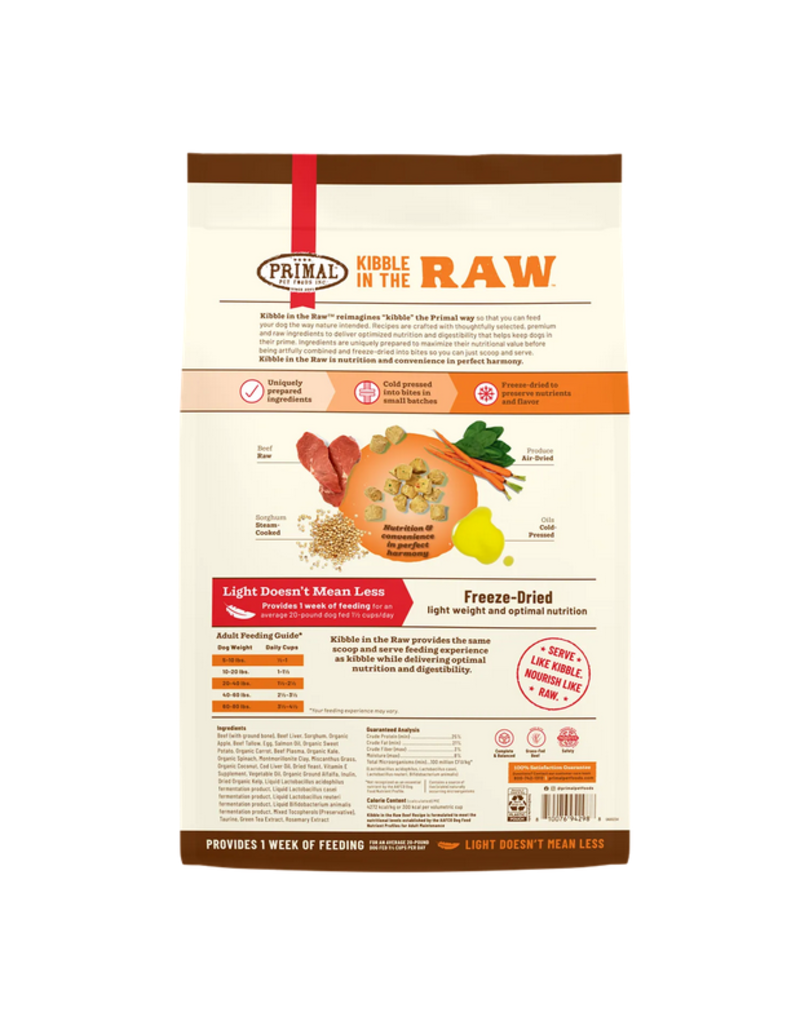 Primal Kibble in the Raw Beef
