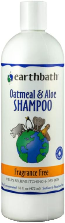 Earthbath Oatmeal & Aloe Shampoo 16 oz Fragrance Free - BlackPaw
