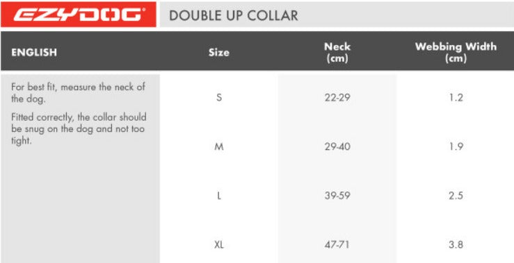EZYDOG Double Up Collar Blue