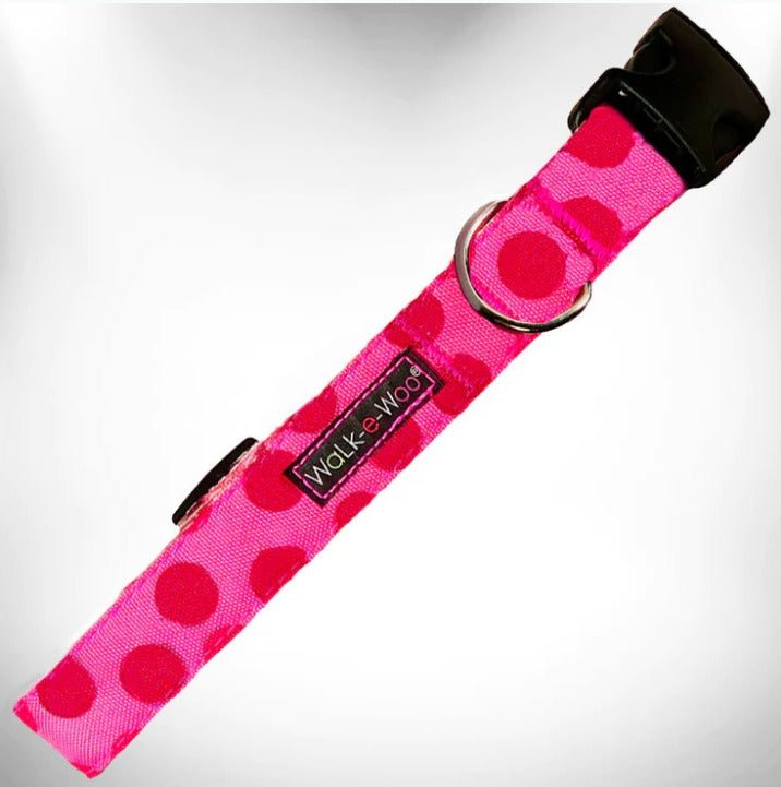 Walk-e-Woo Collar Dot Pink/Red - BlackPaw - For Every Adventure