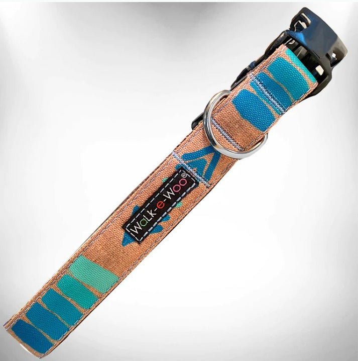 Walk-e-Woo Collar Tribal Teal - BlackPaw - For Every Adventure