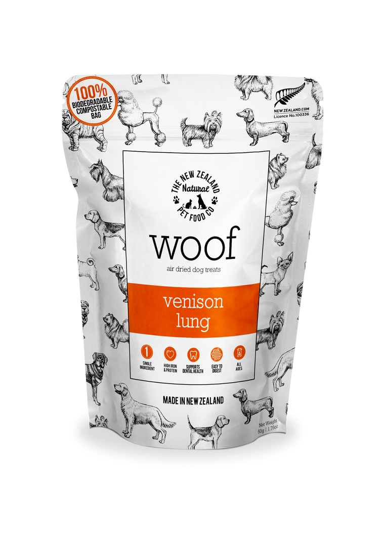 The New Zealand Natural Pet Food Co - Woof Venison Lung Treats
