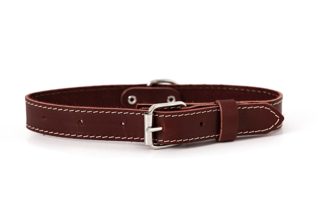 Traditional Style Soft Leather Euro Dog Collar