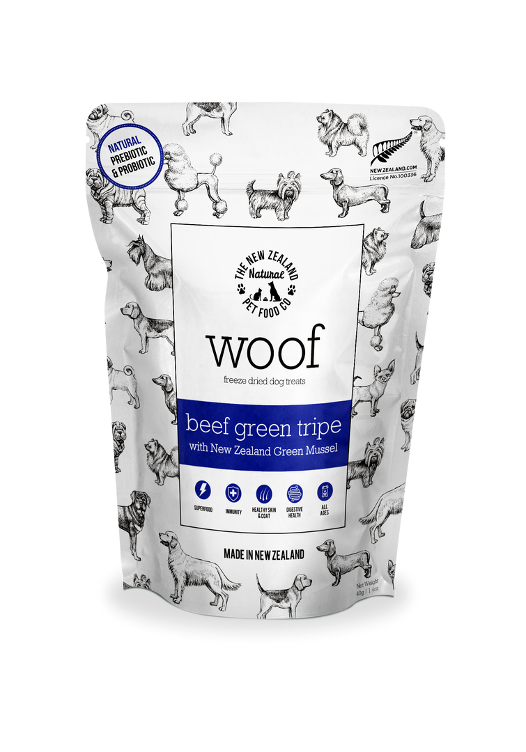 The New Zealand Natural Pet Food Co - Woof Beef Green Tripe Treats 1.4oz