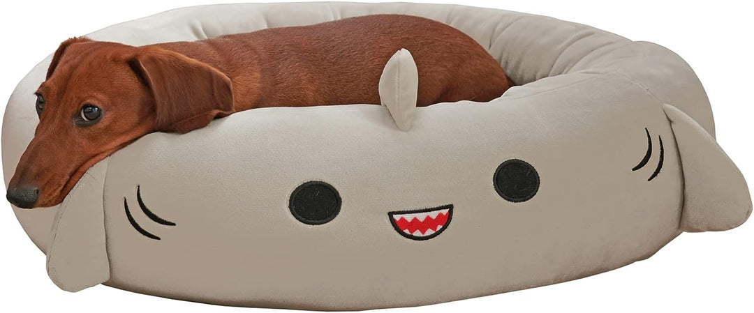 Squishmallows Gordon The Shark Cat & Dog Bed, Grey