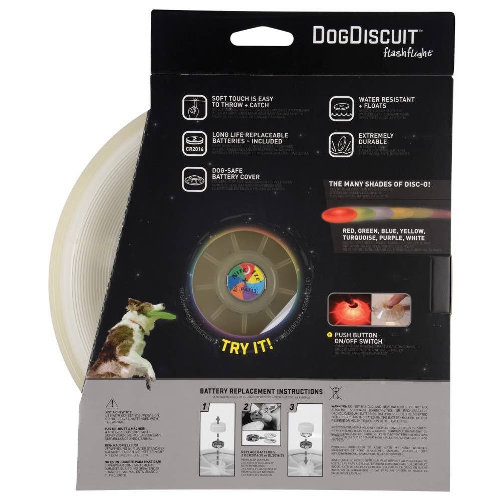 Nite Ize Flashflight Dog Discuit LED Flying Disc - Disc-O