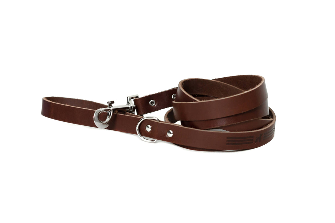 Modern Style Soft Leather Euro Dog Leash