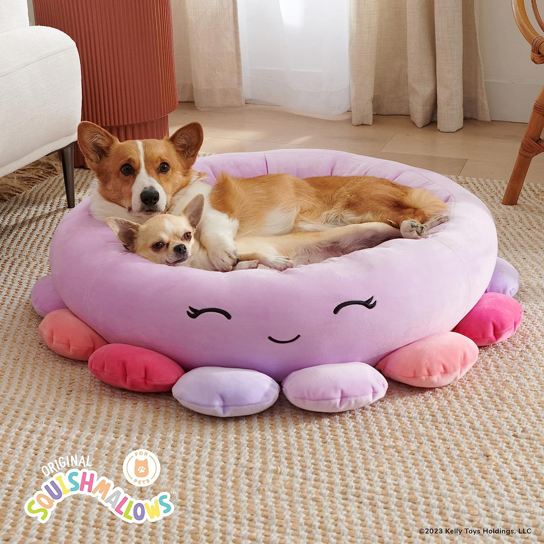 Squishmallows Beula The Octopus Cat & Dog Bed, Purple