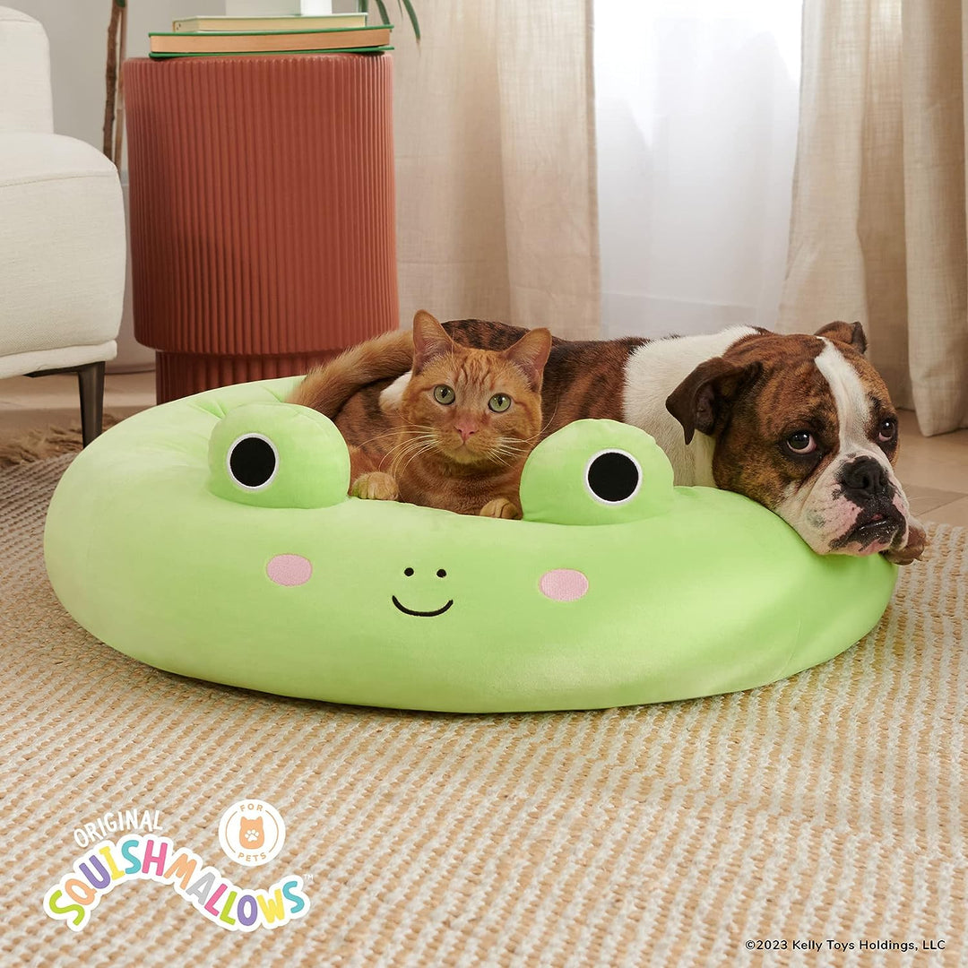 Squishmallows Wendy The Frog Cat & Dog Bed, Green