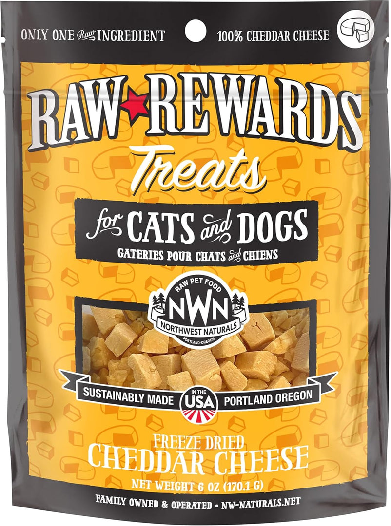 Northwest Naturals Raw Rewards Freeze-Dried Cheddar Cheese Treats for Dogs and Cats