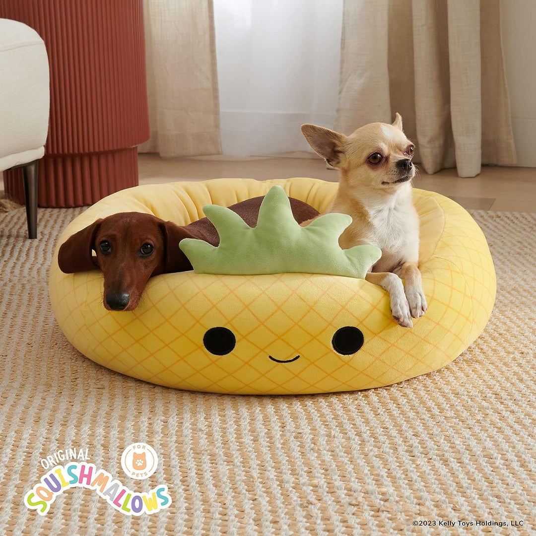 Squishmallows Maui The Pineapple Cat & Dog Bed, Yellow