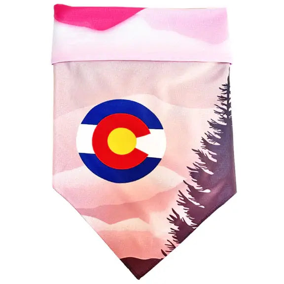 Sport Bandana - Colorado Mtns Pink