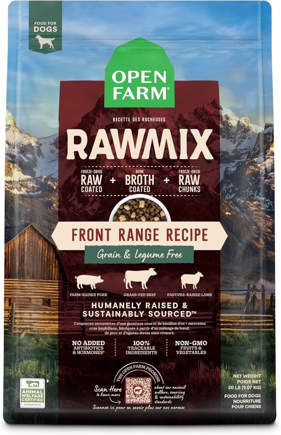 Open Farm Dog RawMix Grain Free Front Range Recipe