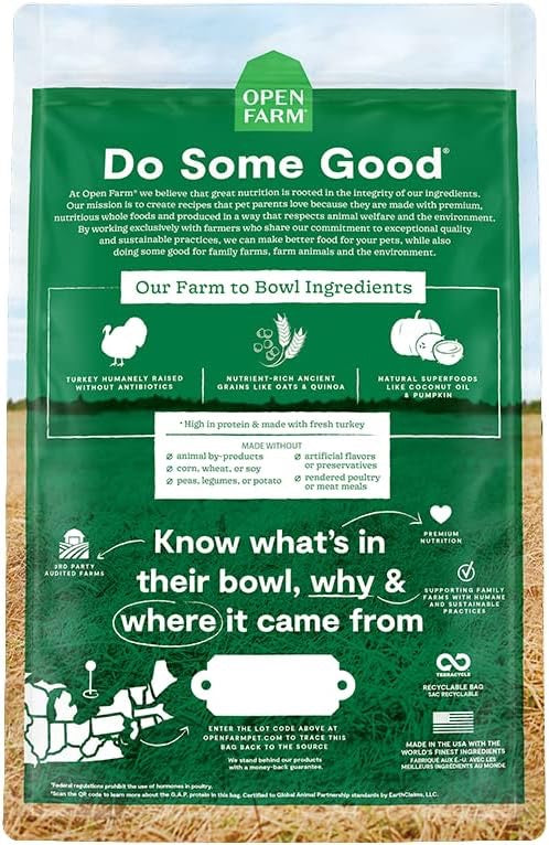 Open Farm Dog Ancient Grains Homestead Turkey