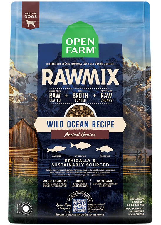 Open Farm Dog Ancient Grains RawMix Wild Ocean Recipe 20lb