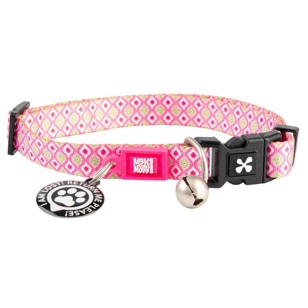 Max & Molly Urban Pets Retro Pink Cat Collar