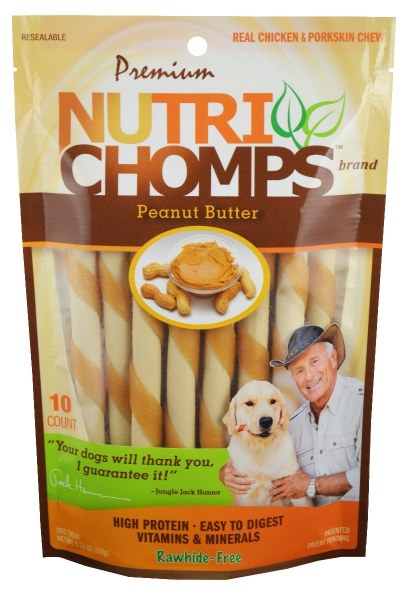 Nutri Chomps Peanut Butter Mini Twists 10ct