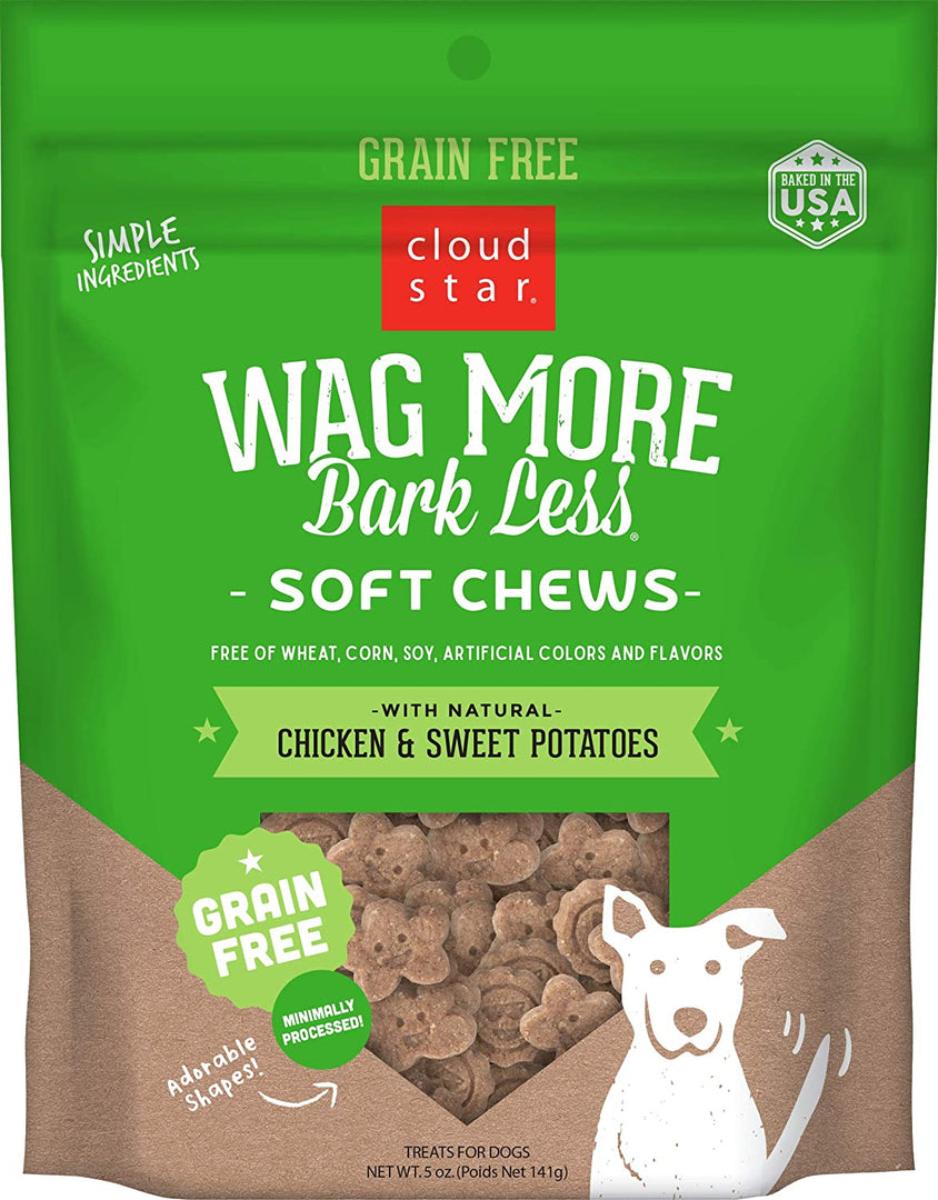 Cloud Star Grain Free Soft Chews for Dogs 5oz Chicken & Sweet Potato