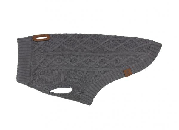 RC Pets Cable Sweater Charcoal