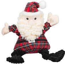 HuggleHounds Plaid Santa