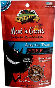 Meat ‘n Greets Jerky Cat Treats Beef 2oz