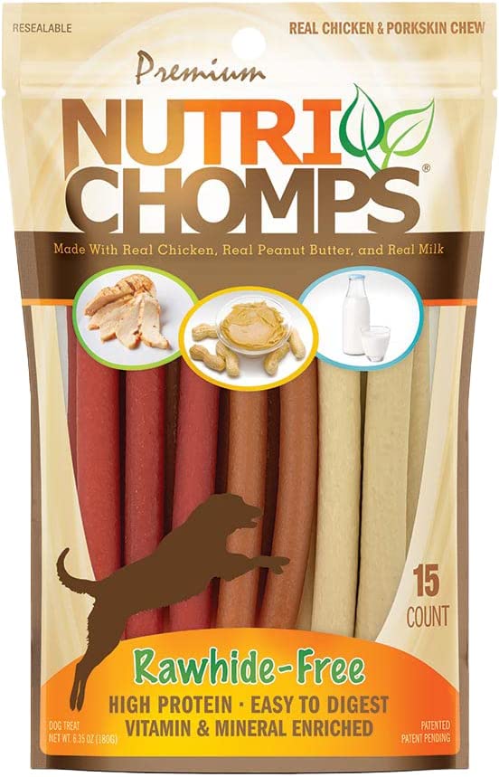 Nutri Chomps Rawhide-Free Assorted Mini Twist Sticks 15ct