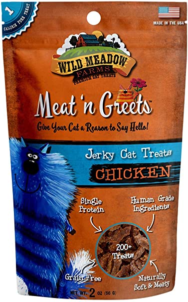 Meat ‘n Greets Jerky Cat Treats Chicken 2 oz