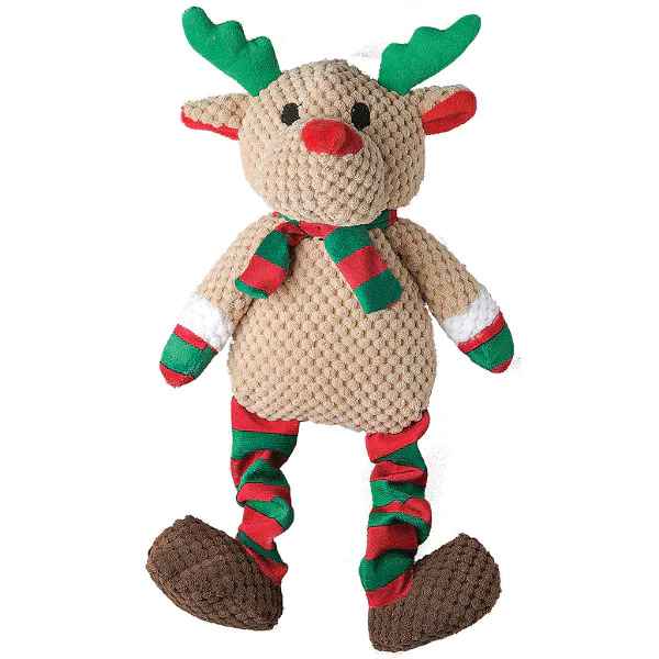 Patchwork Bungee Leg Reindeer 18”