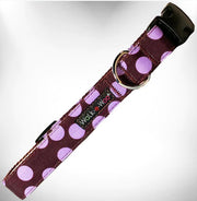 Walk-e-Woo Collar Dot Brown/Purple