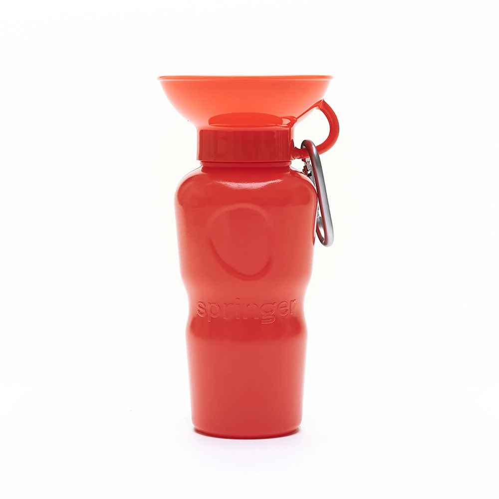 Springer Classic Dog Travel Bottle 22oz Poppy Red