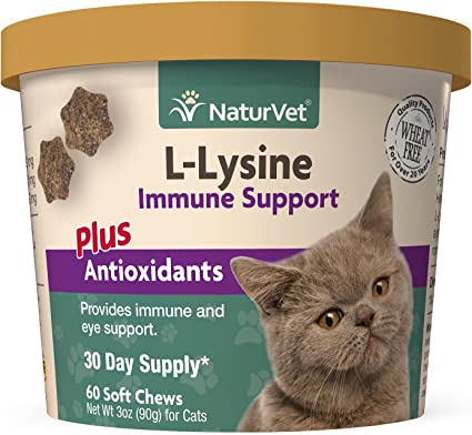 NaturVet Cat L-Lysine Immune Support 60ct