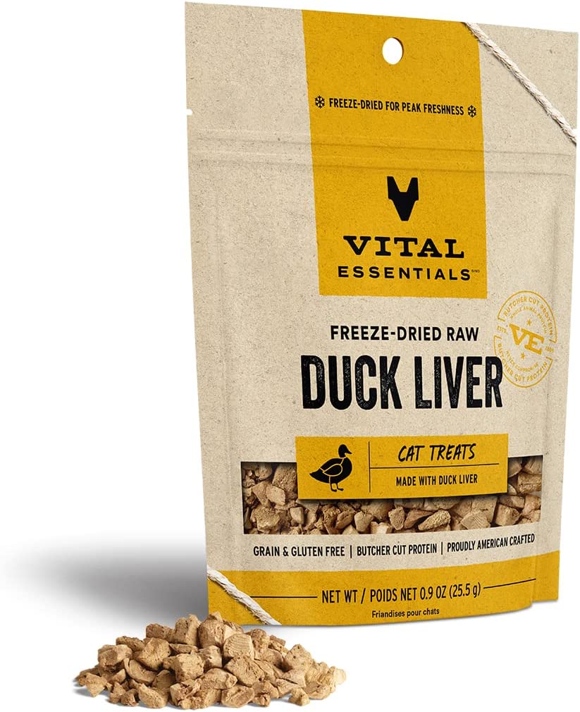 Vital Essentials Freezie-Dried Cat Treats Duck Liver 0.9oz