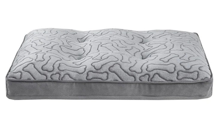 Petcrest Opulent Orthopedic Bed Light Grey Bones