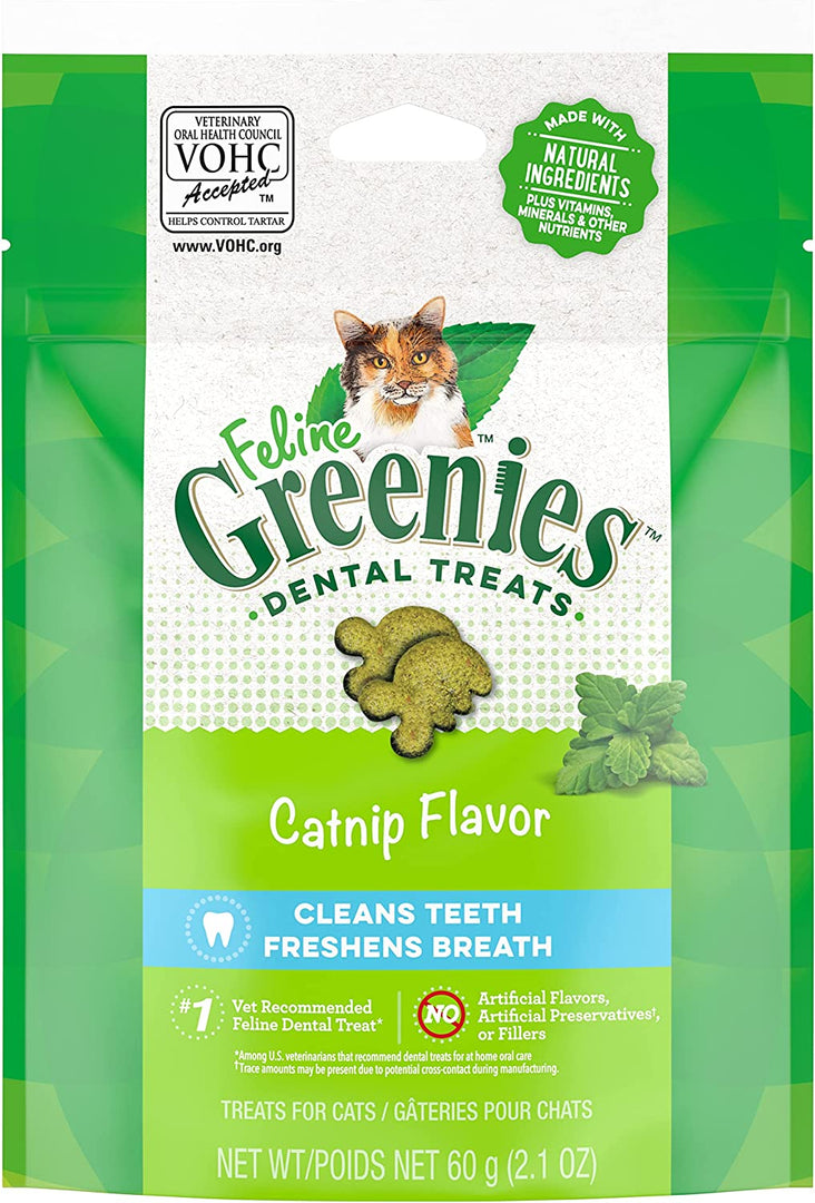 Feline Greenies Dental Treats Catnip Flavor