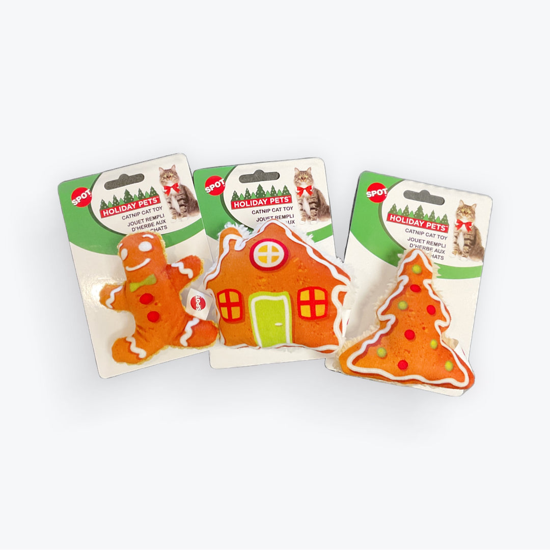 Spot Holiday Gingerbread 4” Cat Toy Assorted