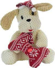 Patchwork Playful Pair Holiday Dog 15”