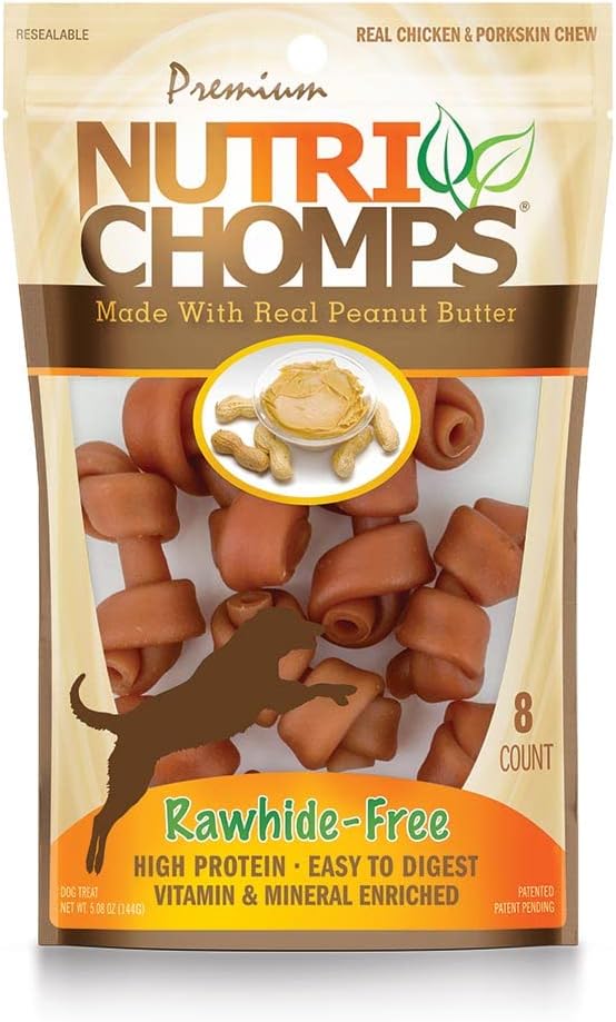 Nutri Chomps Mini Knots Peanut Butter 8ct