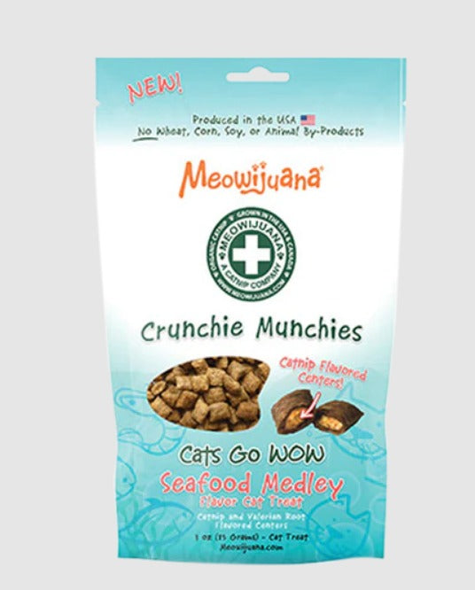 Meowijuana Crunchie Munchies Seafood 3oz