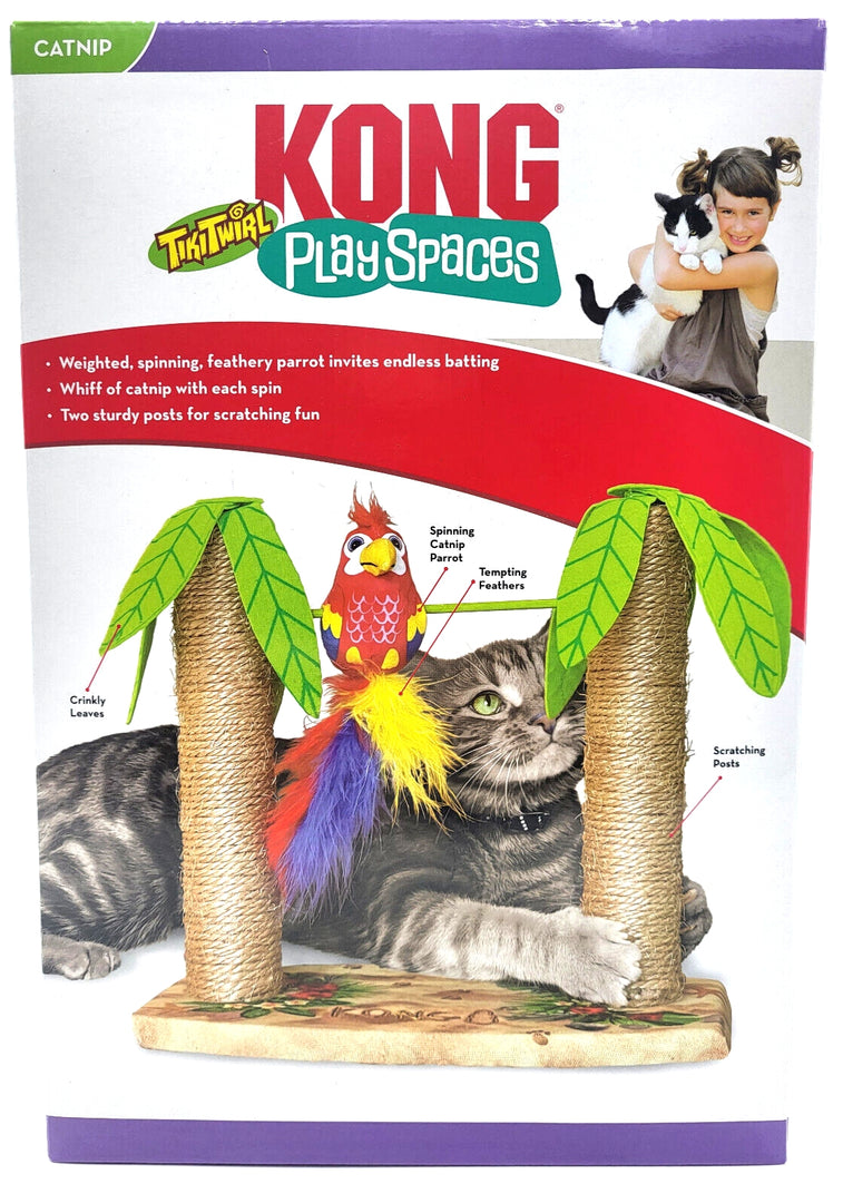 Kong Play Spaces Tiki Twirl & Bat Around Catnip Activity Cat Toy