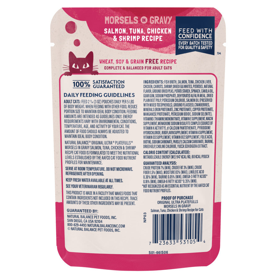 Natural Balance Platefulls Salmon, Tuna, Chicken & Shrimp Pouch