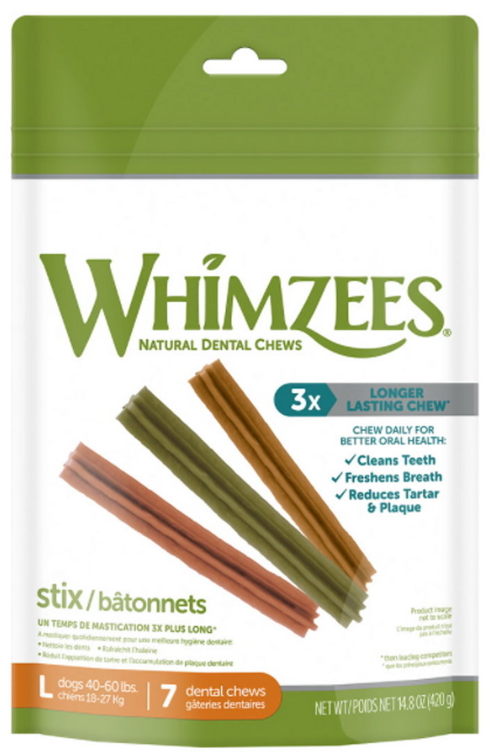 Whimzees Dental Stix Lg 14.8oz