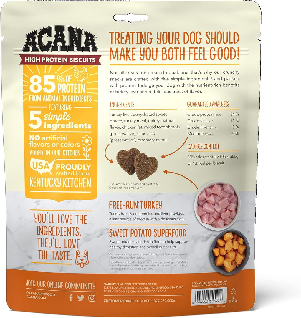 Acana Crunchy Dog Treats 9oz Turkey Liver Small Bites - BlackPaw - For Every Adventure