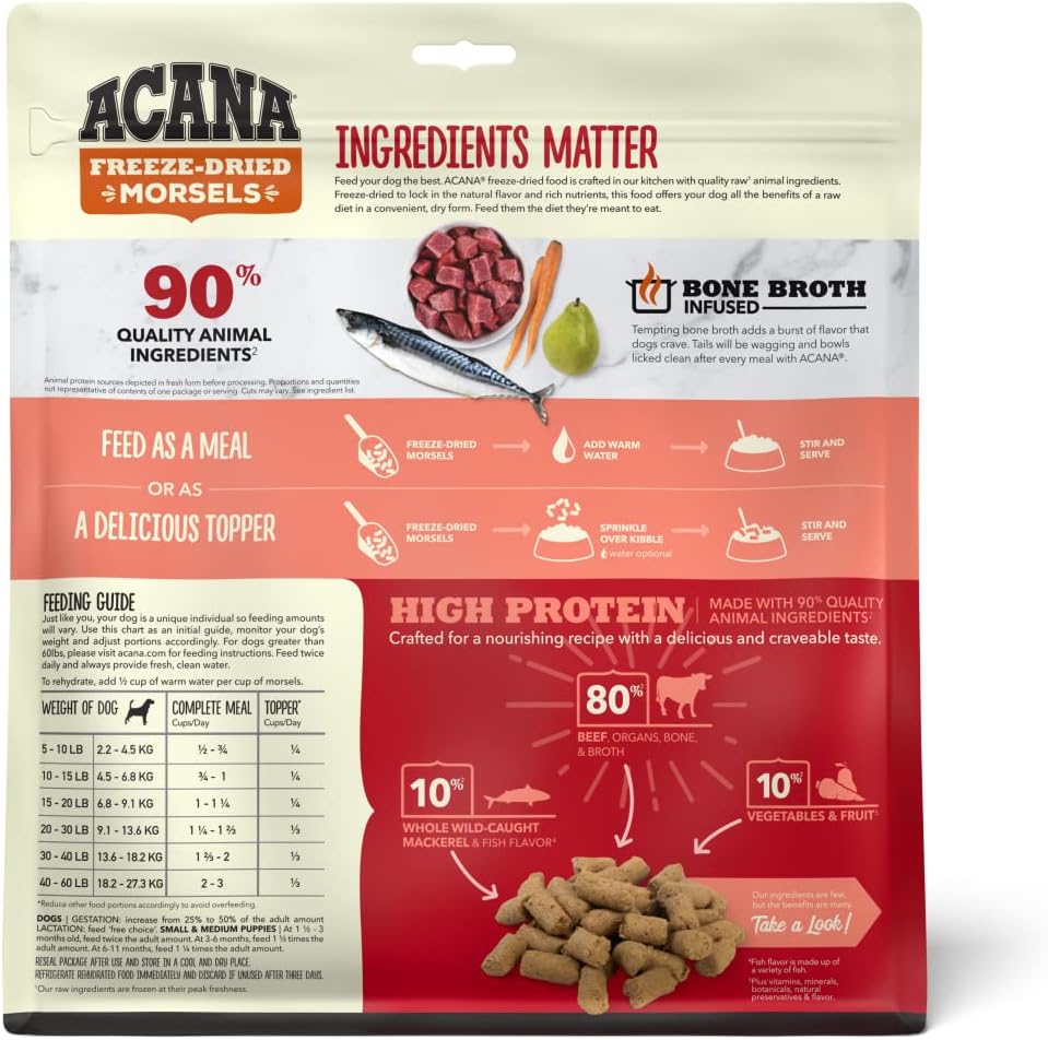 Acana Freeze Dried Dog Food 8oz Beef - BlackPaw - For Every Adventure