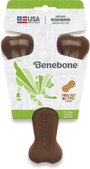 Benebone Wishbone Peanut Butter Medium - BlackPaw - For Every Adventure