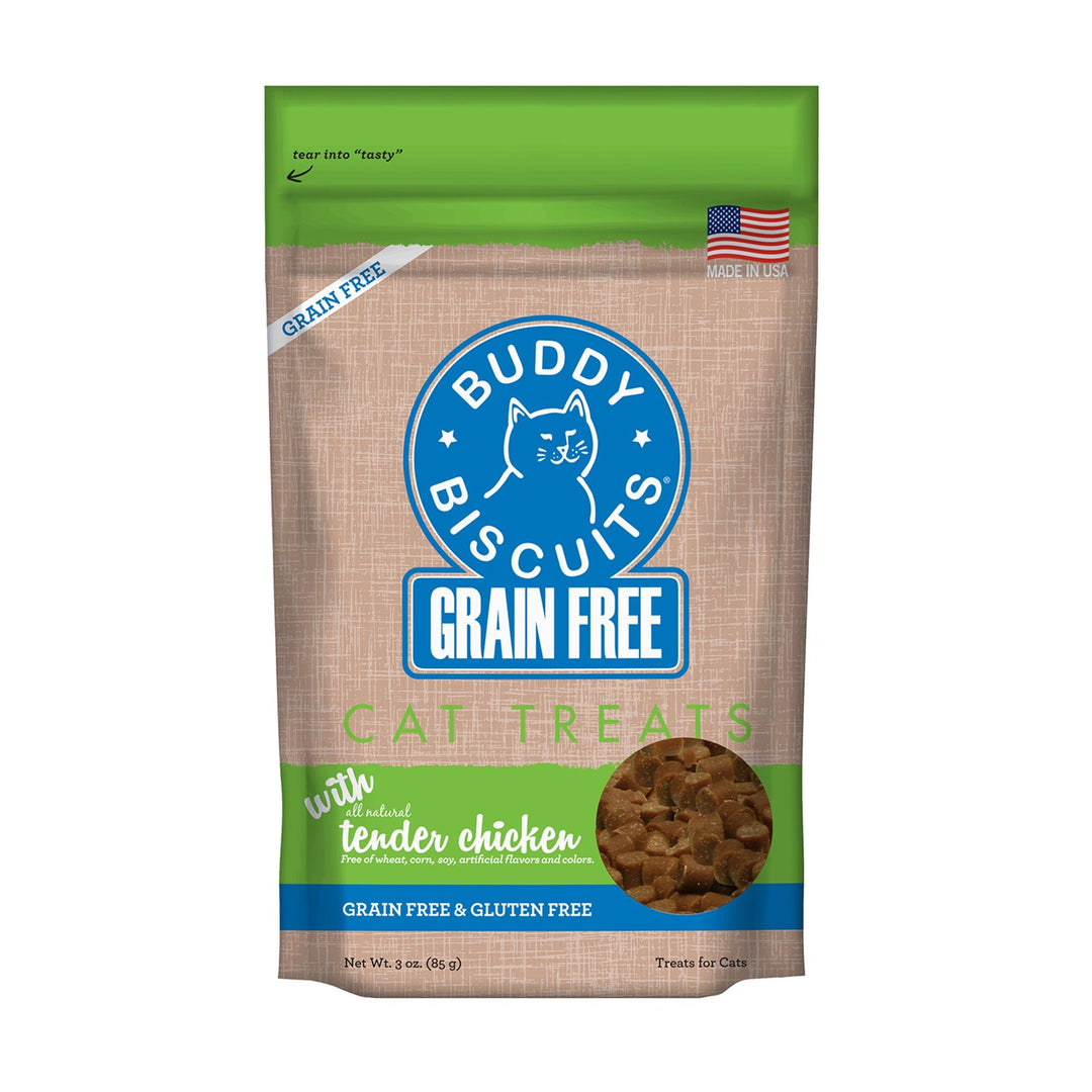 Buddy Biscuits Grain Free Cat Treats 3oz Chicken - BlackPaw