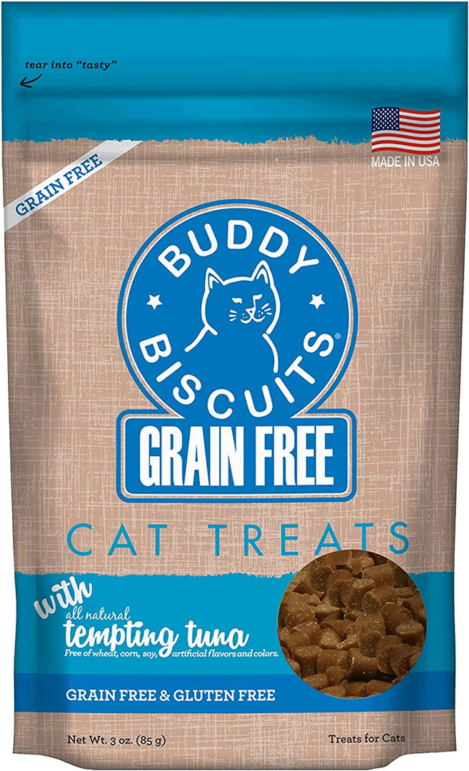 Buddy Biscuits Grain Free Cat Treats 3oz Tuna - BlackPaw