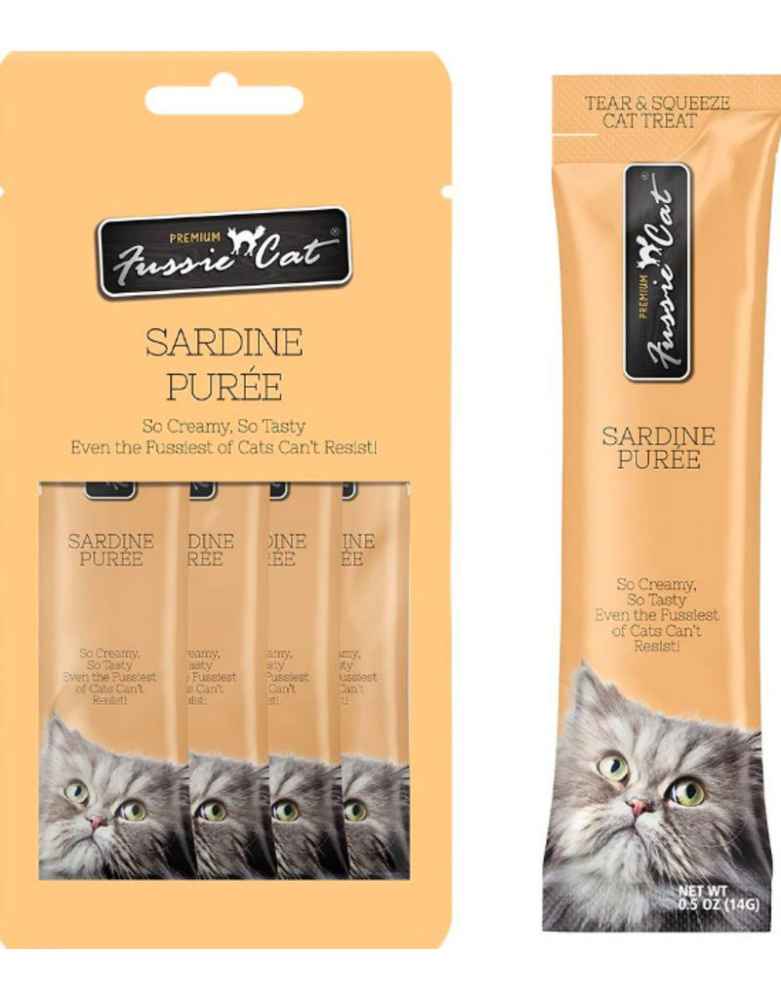 Fussie Cat Sardine Purée 4ct - BlackPaw